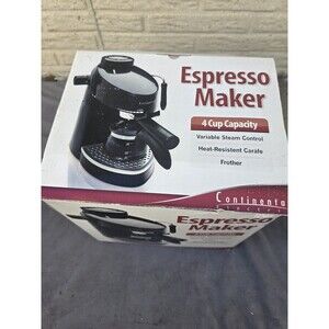 Continental 4 Cup Espresso Cappuccino With Milk Frother